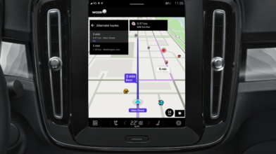 Aplikacja Waze w samochodach marki Volvo