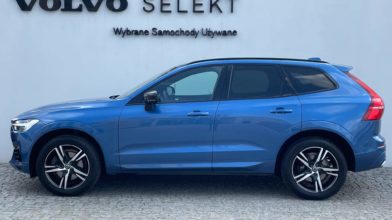 Volvo XC60 R-Design używane niebieskie bok
