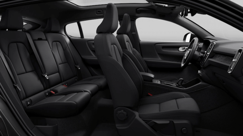Volvo C40 tapicerka czarna tekstylna City Canvas