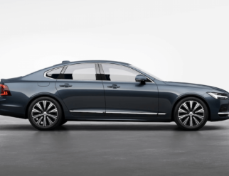 Volvo S90 Recharge kolor Denim Blue bok