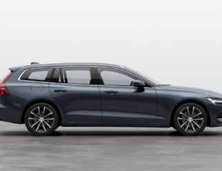 Volvo V60 Recharge kolor Denim Blue bok