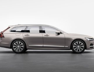 Volvo V90 Recharge kolor Bright Dusk bok