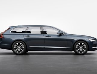 Volvo V90 Recharge kolor Denim Blue bok